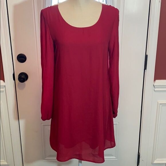 ILLA ILLA Long Sleeve Red Dress - Picture 1 of 8